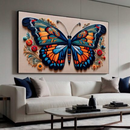 QUADRO UMA BORBOLETA EM ARTE DIGITAL DECOR