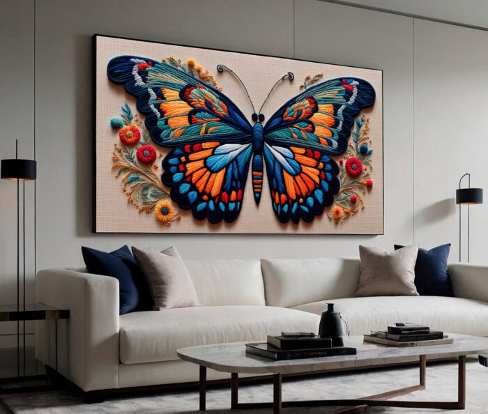 QUADRO UMA BORBOLETA EM ARTE DIGITAL DECOR