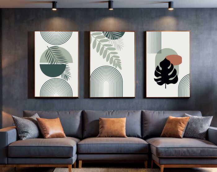 CONJUNTO COM BELA ARTE ABSTRATA DECOR - Imagem 2