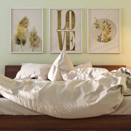CONJUNTO ILUSTRAÇÃO LOVE FLORAL