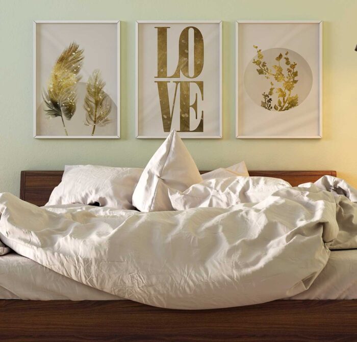 CONJUNTO ILUSTRAÇÃO LOVE FLORAL