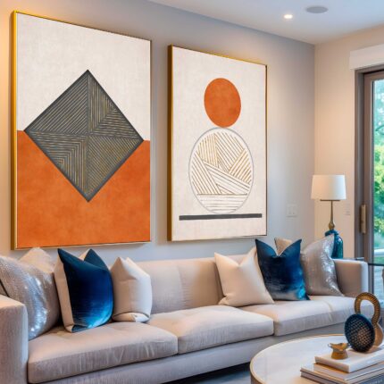 KIT QUADROS GEOMETRICOS DECOR
