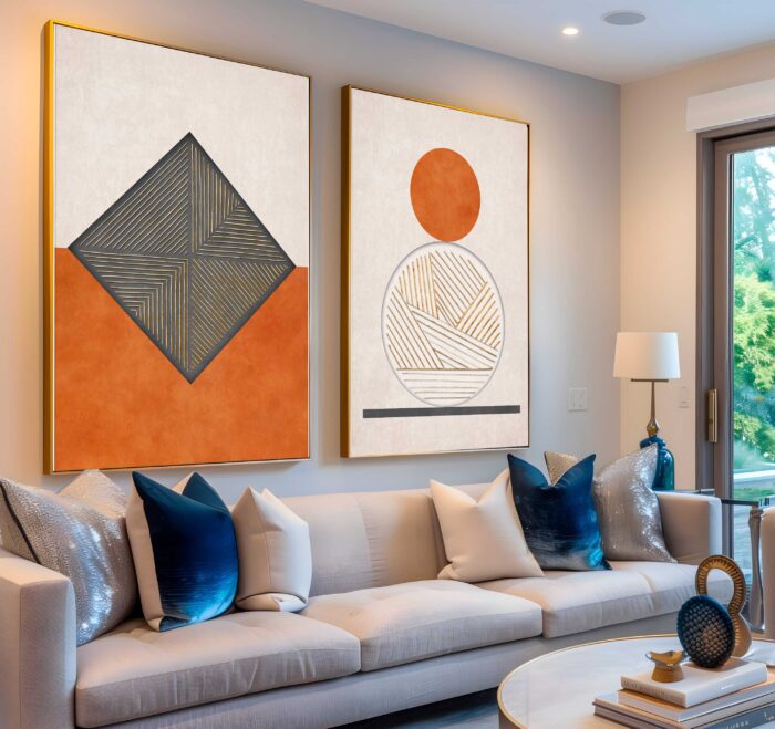 KIT QUADROS GEOMETRICOS DECOR