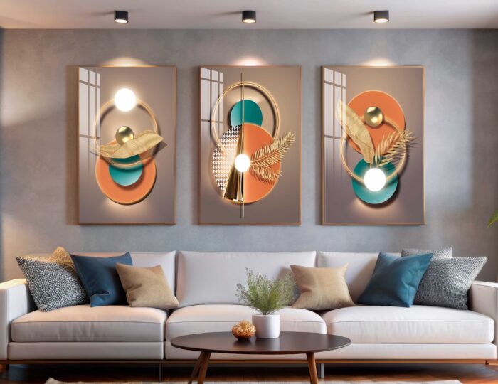 CONJUNTO DE DECORAÇÃO MODERNA ARTE DE LUXO - Imagem 5