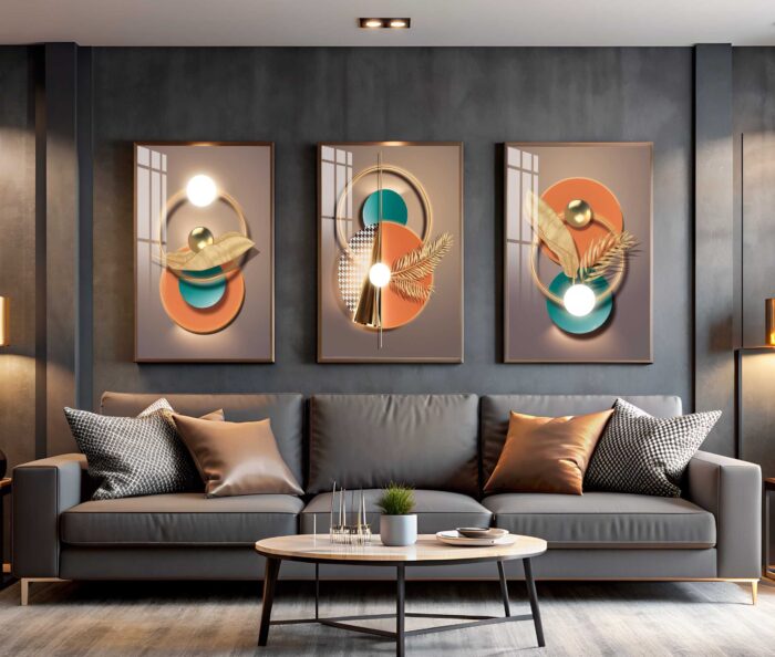 CONJUNTO DE DECORAÇÃO MODERNA ARTE DE LUXO - Imagem 4