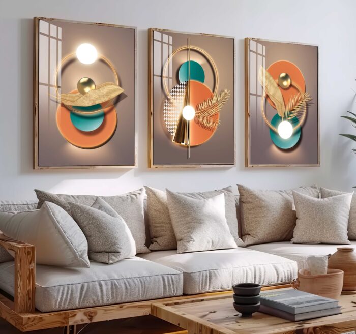 CONJUNTO DE DECORAÇÃO MODERNA ARTE DE LUXO - Imagem 3