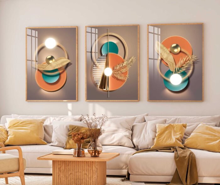 CONJUNTO DE DECORAÇÃO MODERNA ARTE DE LUXO - Imagem 2