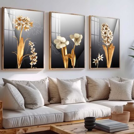 CONJUNTO FLORES NATURAL DECOR