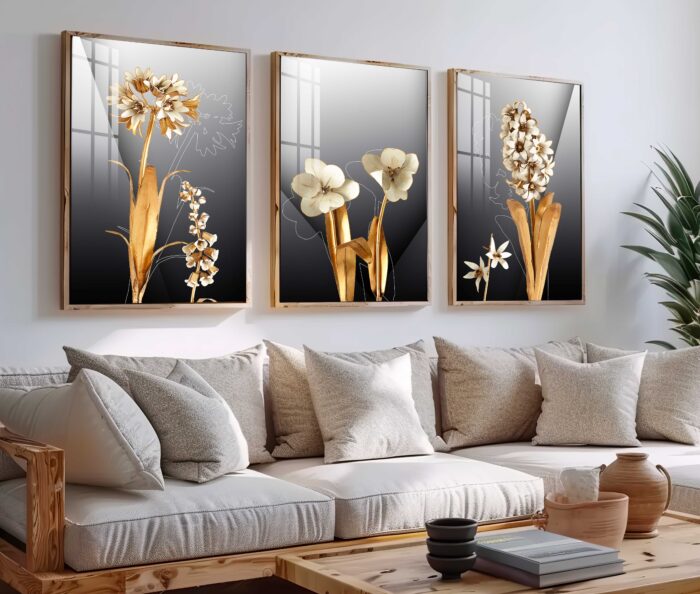 CONJUNTO FLORES NATURAL DECOR