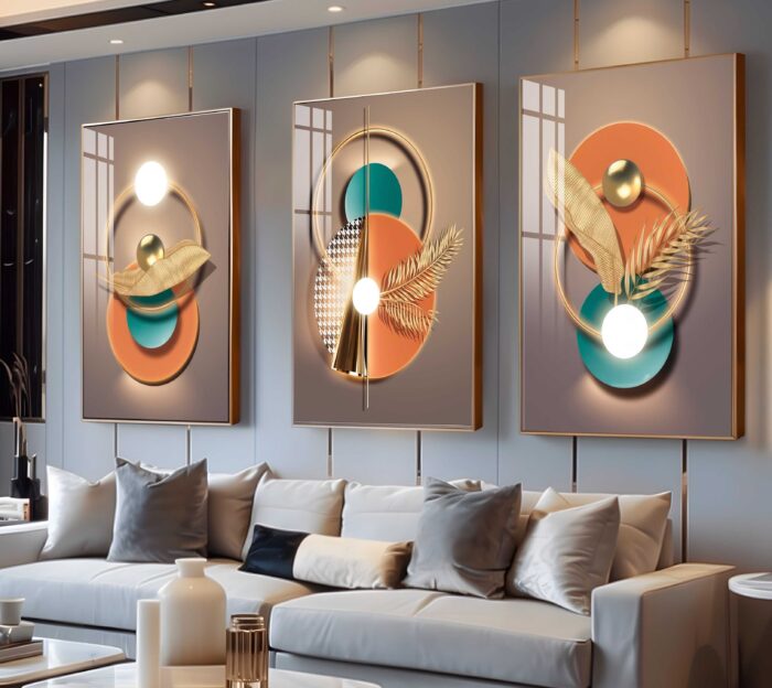 CONJUNTO DE DECORAÇÃO MODERNA ARTE DE LUXO