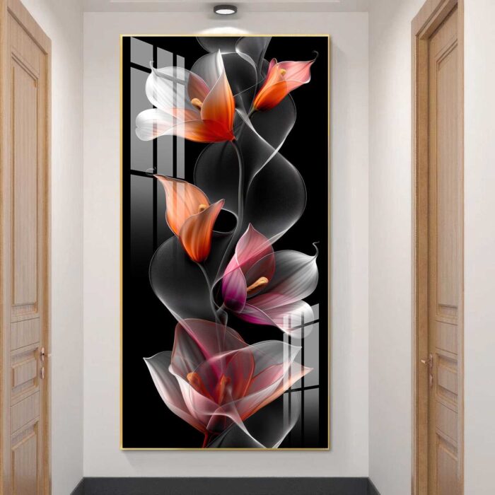 QUADRO EM BELA ARTE ABSTRATO FLORAL - Imagem 5