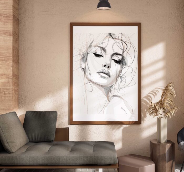 QUADRO ARTE EM DESENHO MINIMALISTA - Imagem 5