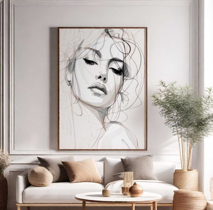 QUADRO ARTE EM DESENHO MINIMALISTA - Imagem 4