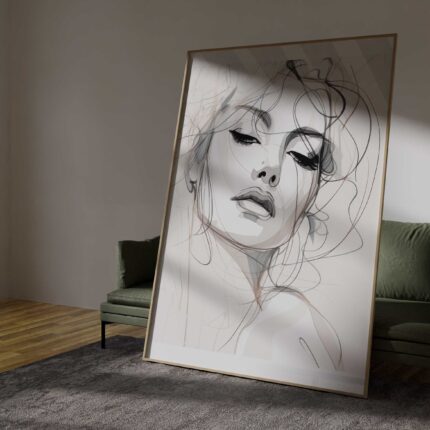 QUADRO ARTE EM DESENHO MINIMALISTA