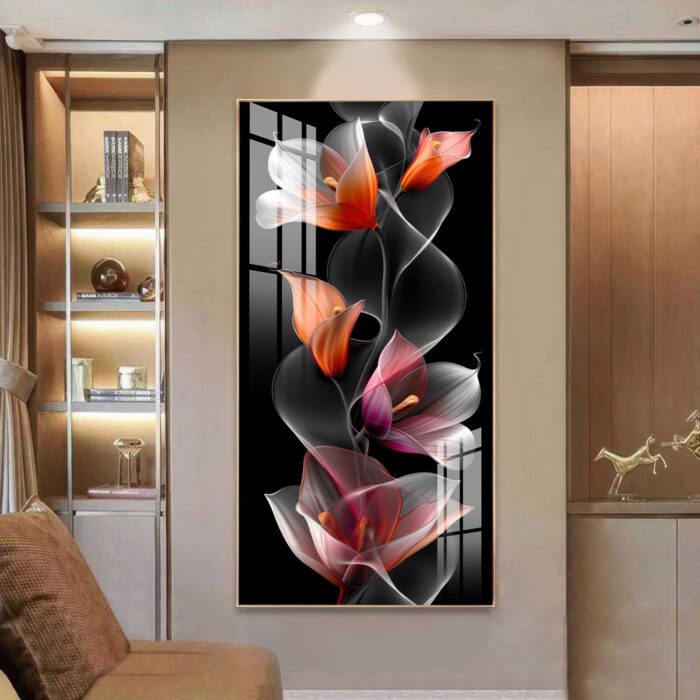QUADRO EM BELA ARTE ABSTRATO FLORAL - Imagem 2