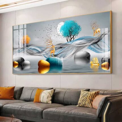 QUADRO EM BELA ARTE DIGITAL ABSTRATA DECOR