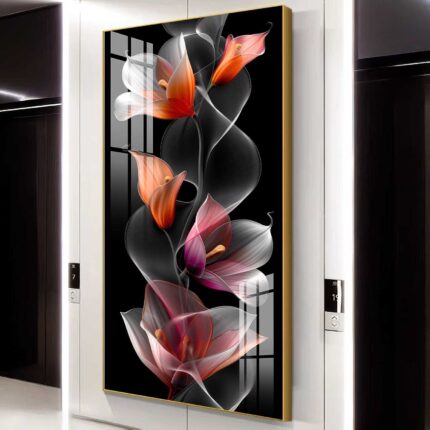 QUADRO EM BELA ARTE ABSTRATO FLORAL