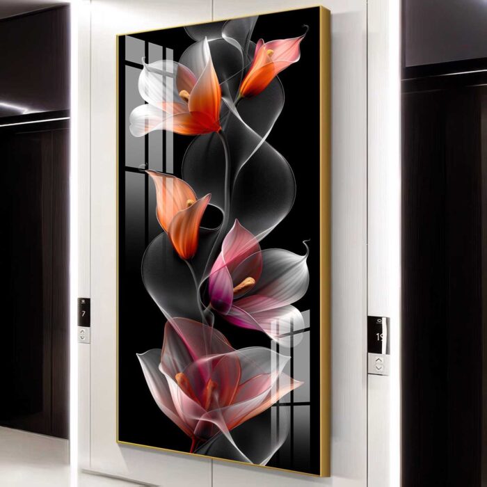 QUADRO EM BELA ARTE ABSTRATO FLORAL
