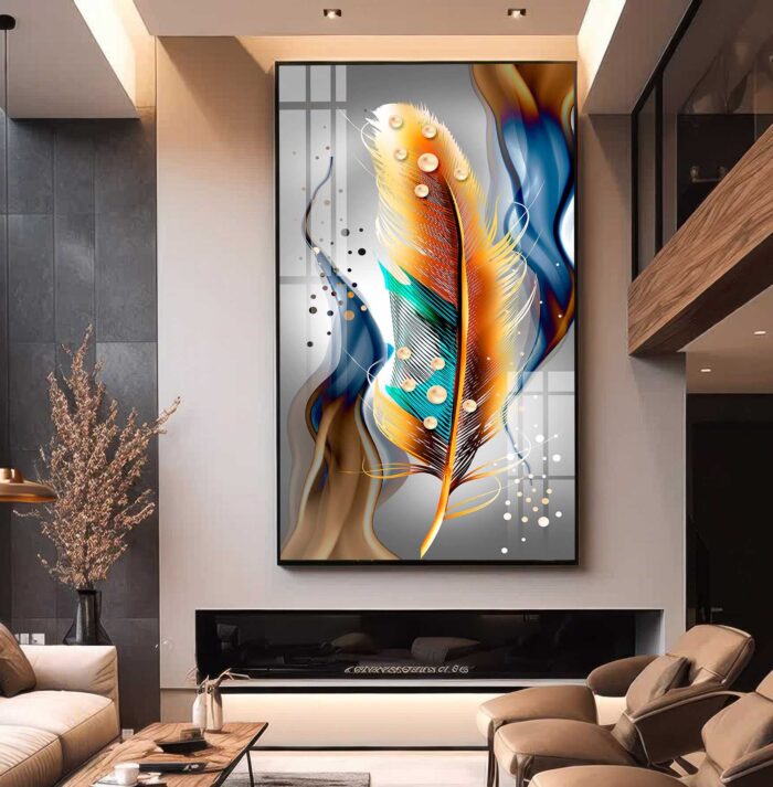 QUADRO BELA ARTE EM PENA DOURADA DECOR
