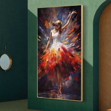 QUADRO ARTE PINTURA A BAILARINA