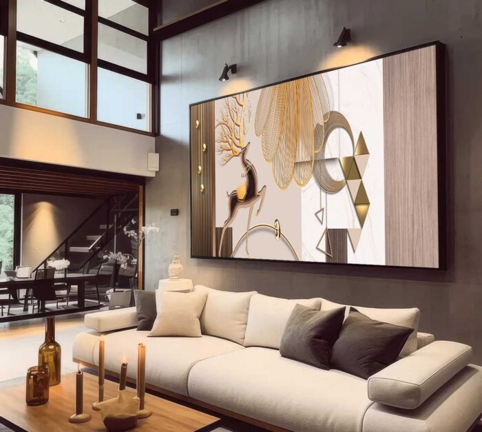 QUADRO UMA ILUSTRAÇÃO MODERNA DE DECORAÇÃO - Imagem 3