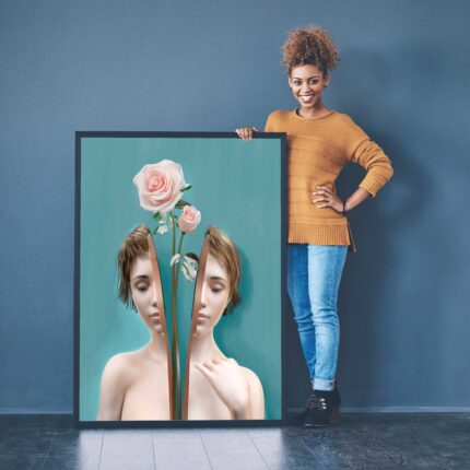 QUADRO EM ARTE MINIMALISTA DIVIDIDA