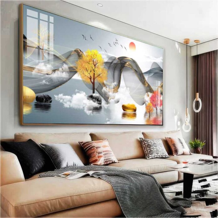 QUADRO PAISAGEM ABSTRATA MODERNA