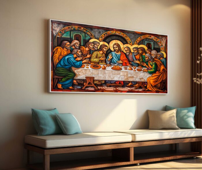 QUADRO ARTE ABSTRATA SANTA CEIA - Imagem 5