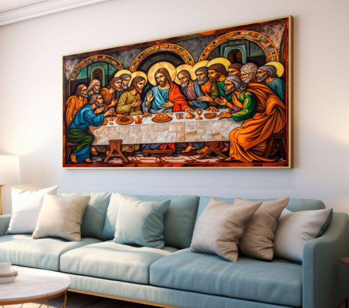 QUADRO ARTE ABSTRATA SANTA CEIA - Imagem 3
