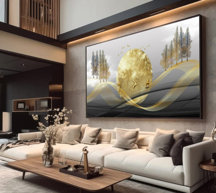 QUADRO ILUSTRAÇÃO EM ARTE DE PAISAGEM - Imagem 2