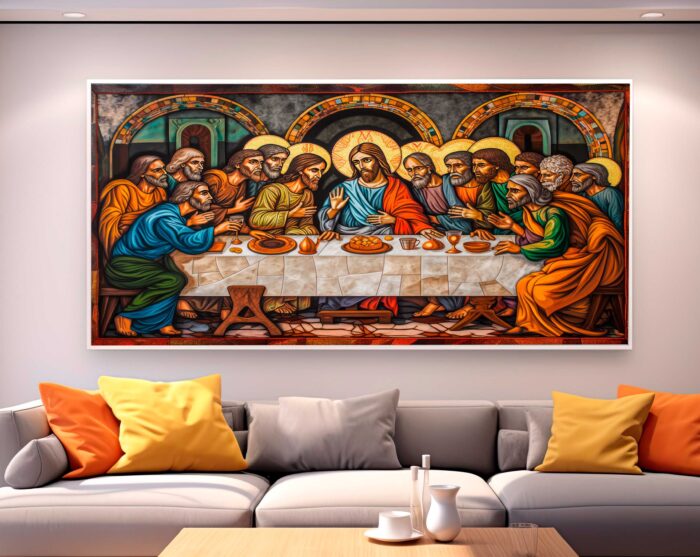 QUADRO ARTE ABSTRATA SANTA CEIA - Imagem 2