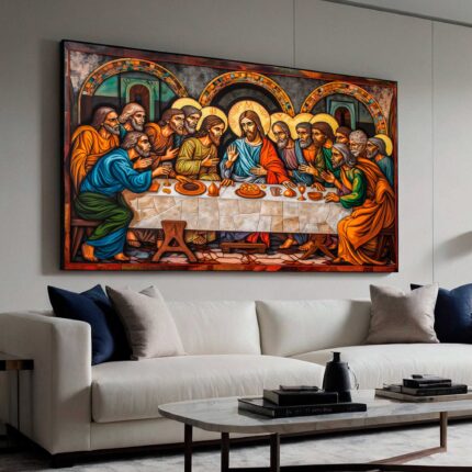 QUADRO ARTE ABSTRATA SANTA CEIA