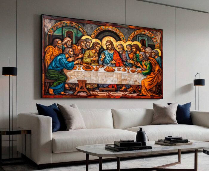 QUADRO ARTE ABSTRATA SANTA CEIA