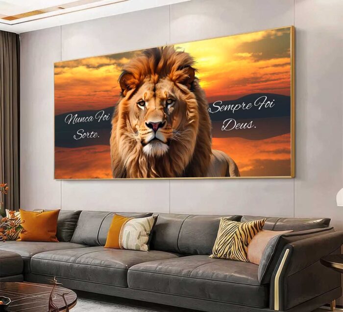 QUADRO LEÃO COM FRASES - Imagem 3