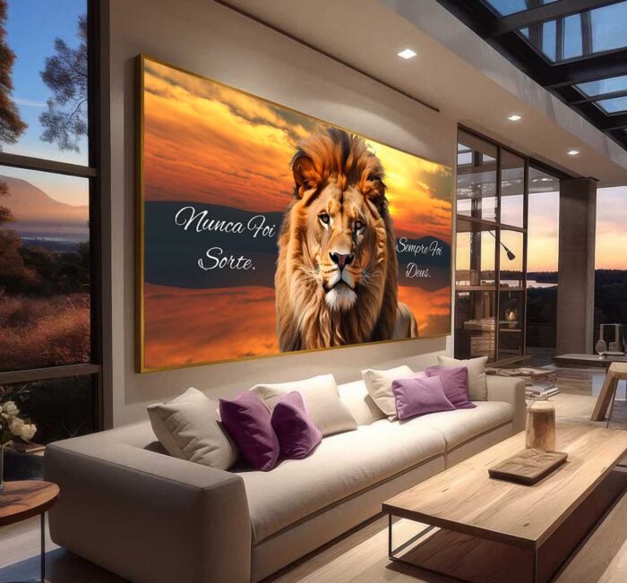 QUADRO LEÃO COM FRASES - Imagem 2