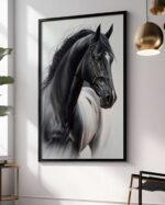 QUADRO UM BELO CAVALO PRETO
