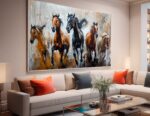 QUADRO ABSTRATO EM PINTURA DE CAVALOS - Imagem 5