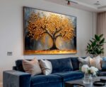 QUADRO PINTURA EM  BELA ÁRVORE ABSTRATA - Imagem 5