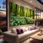 QUADRO PAISAGEM EM LINDA FLORESTA