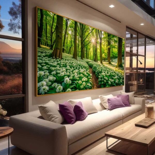 QUADRO PAISAGEM EM LINDA FLORESTA