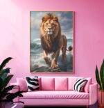 QUADRO O GRANDE LEÃO SOBRE O MAR - Imagem 5