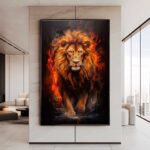 QUADRO PODEROSO E ESTILOSO LEÃO