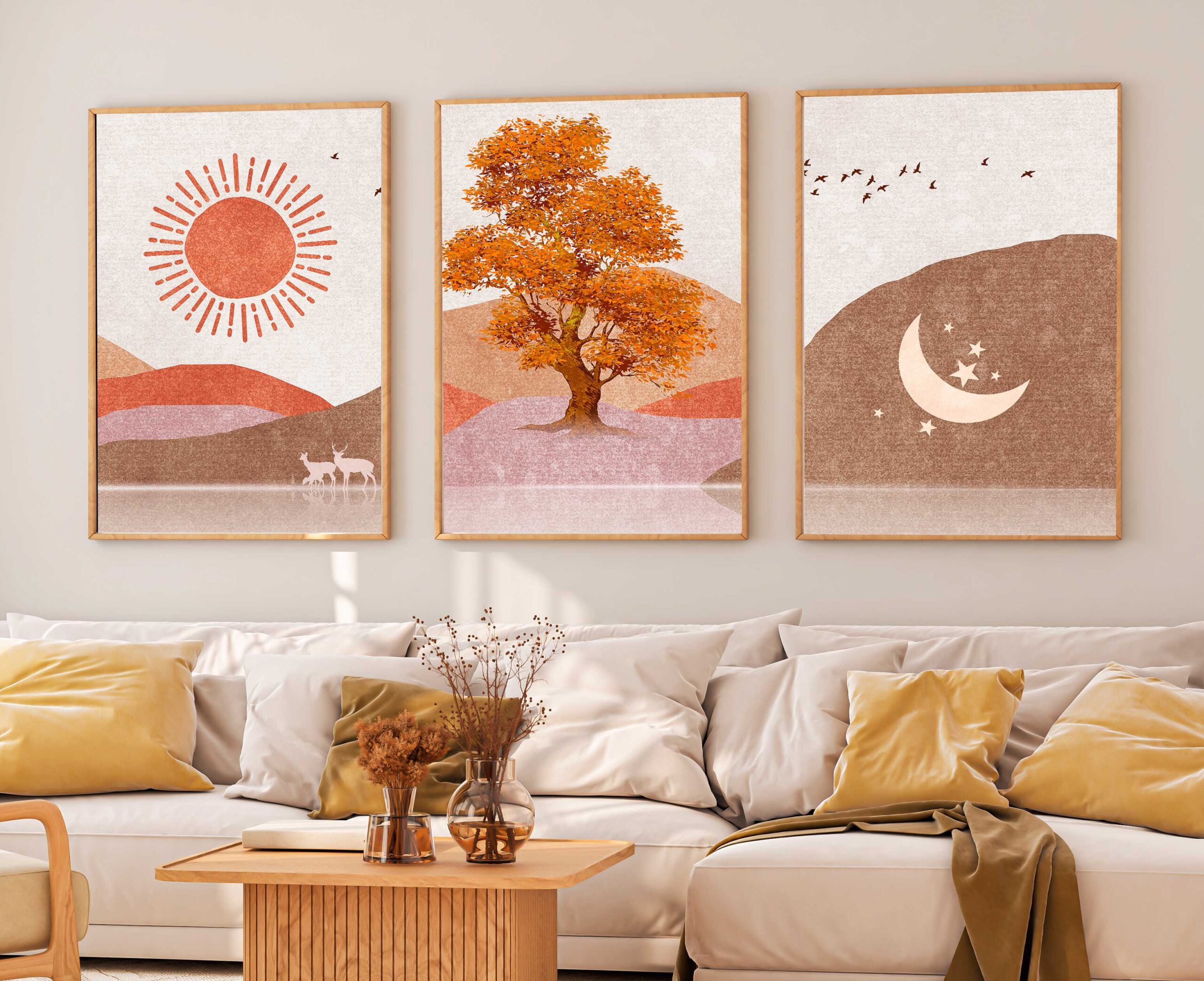 D1 CONJUNTO ILUSTRAÇÃO A PAISAGEM DECOR - Imagem 1