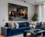 QUADRO ARTE UM CASAL DE CAVALOS - Imagem 5