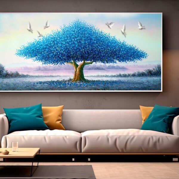QUADRO ILSUTRAÇÃO A ARVORE AZUL