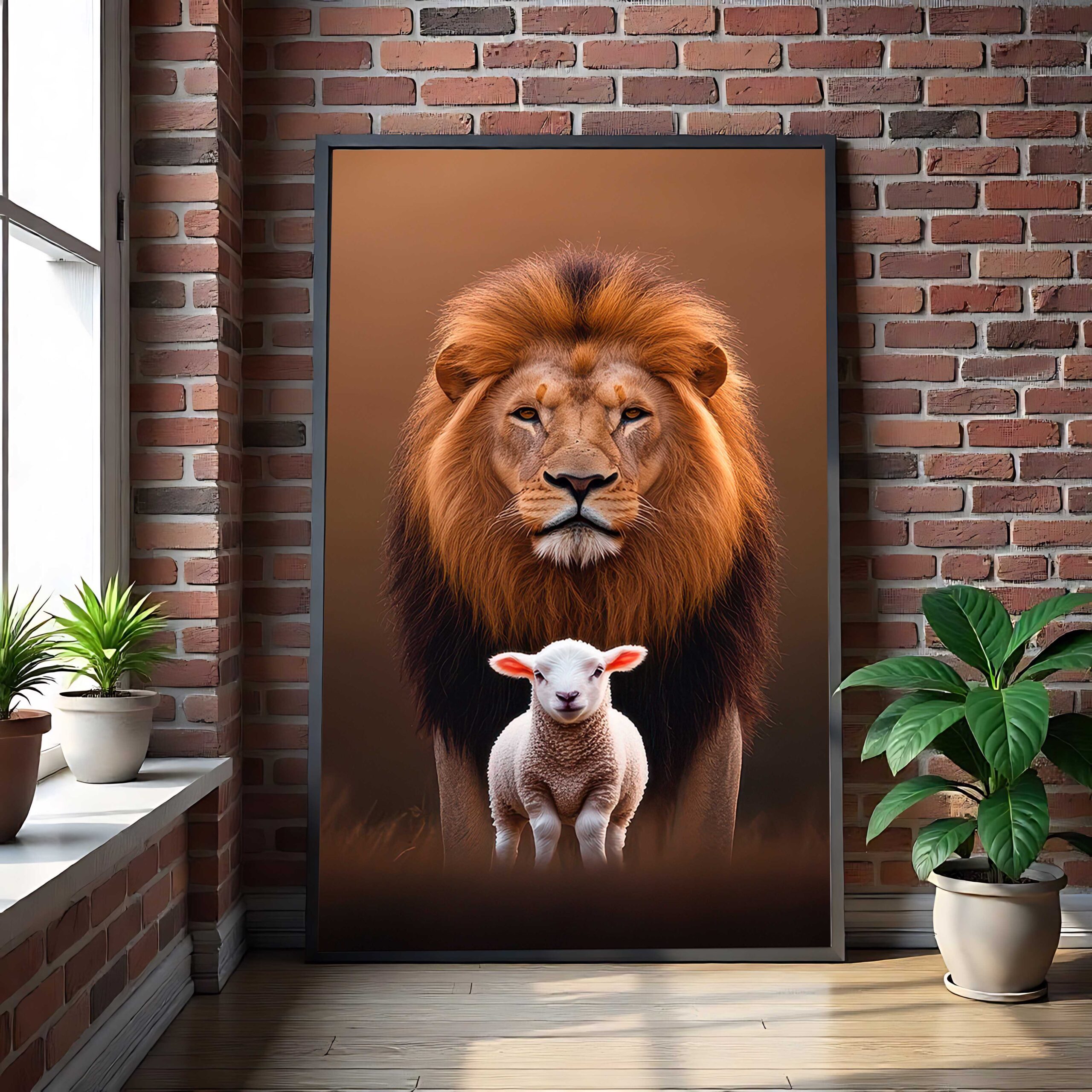 QUADRO O LEÃO E A OVELHA