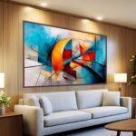 QUDRO EM PINTURA MODERNA ABSTRATA DECOR