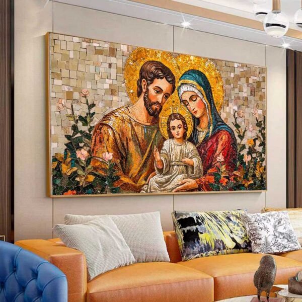 QUADRO ARTE PINTURA SAGRADA FAMILIA