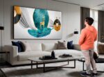 QUADRO EM BELA ARTE DE DECORAÇÃO MODERNA EM 3D