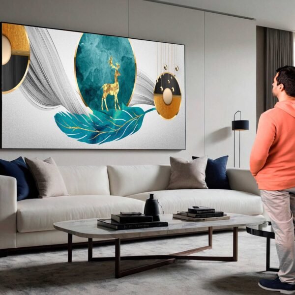QUADRO EM BELA ARTE DE DECORAÇÃO MODERNA EM 3D